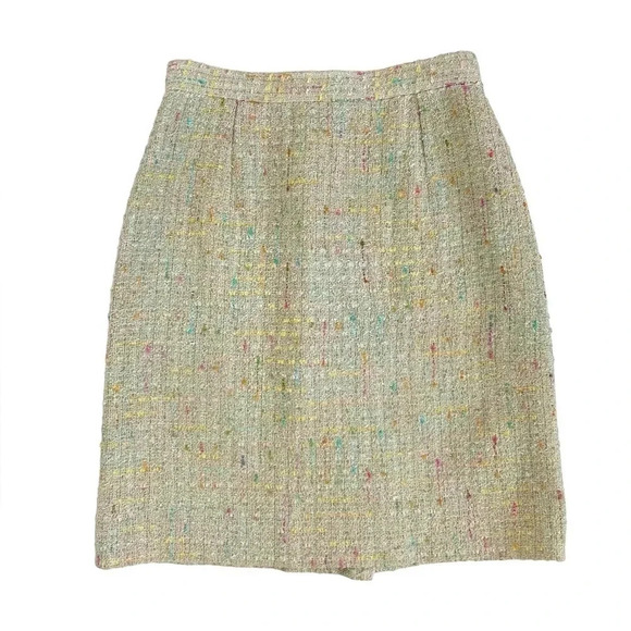 Emanuel Ungaro Dresses & Skirts - Ungaro Solo Donna Paris Wool Flax Silk Blend Tweed Skirt